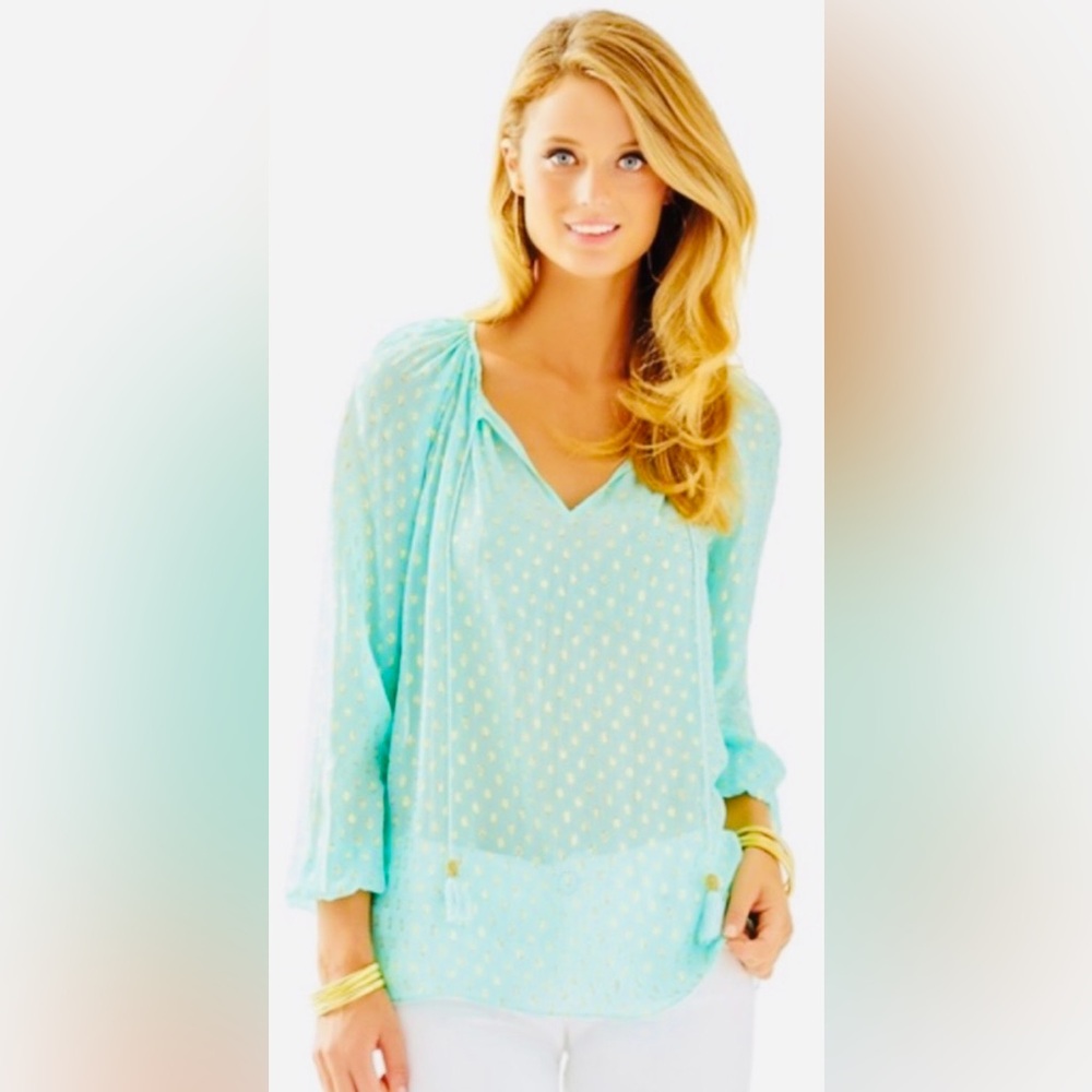 LILLY PULITZER RILLA TOP BLOUSE EXCELLENT CONDITION